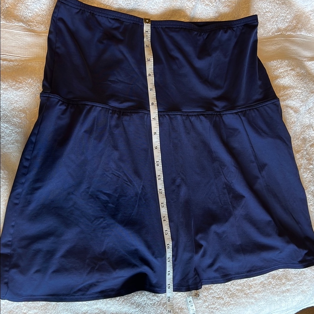 Lands' End Deep Blue Ultra High Swim Skirt